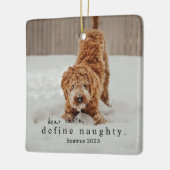 クリスマスフォトペットオーナメント-いけな定義 セラミックオーナメント (左)
