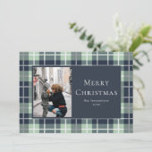 クリスマスフォトホリデイブルーミントプラディフラット シーズンカード (スタンド正面)