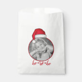 クリスマスフォトホリデーお洒落レッドサンタハット フェイバーバッグ (正面)