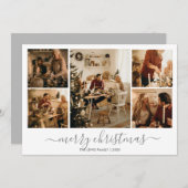 クリスマスフォトホリデーカード（シルバー） シーズンカード (正面/裏面)