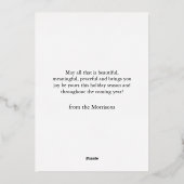 クリスマスフォトホリデーカード、フォイルホリデーカード 箔シーズンカード (裏面)