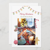 クリスマスフォトホリデーカード、写真クリスマス シーズンカード (正面/裏面)