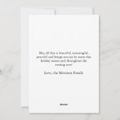 クリスマスフォトホリデーカード、写真クリスマス シーズンカード (裏面)