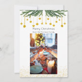 クリスマスフォトホリデーカード、写真クリスマス シーズンカード (正面)