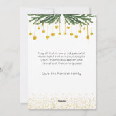 クリスマスフォトホリデーカード、写真クリスマス シーズンカード (裏面)