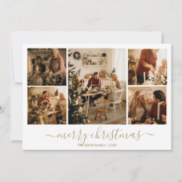 クリスマスフォトホリデーカード(金ゴールド) シーズンカード