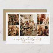 クリスマスフォトホリデーカード(金ゴールド) シーズンカード (正面/裏面)