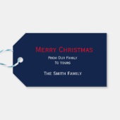 クリスマスフォトホリデーギフトラベル ギフトタグ (裏面横)