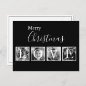 クリスマスフォトホリデースクリプトクリスマスポストカード シーズンポストカード (正面/裏面)