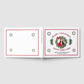 クリスマスフォトホリデーズニューイヤーリースカスタム ゲストブック (全面)