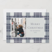 クリスマスフォトホリデーダスティブルーミント シーズンカード (正面)