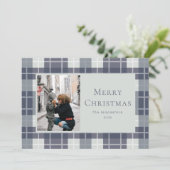 クリスマスフォトホリデーダスティブルーミント シーズンカード (スタンド正面)