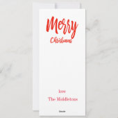 クリスマスフォトホリデーホリーリース メリー シーズンカード (裏面)