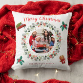 クリスマスフォトホリデーリースフェスティバル クッション