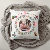 クリスマスフォトホリデーリースフェスティバル クッション