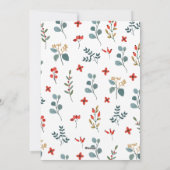 クリスマスフォトホープ喜び愛ユーカリ葉スホー シーズンカード (裏面)