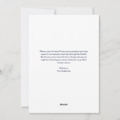 クリスマスフォトボタニカルレッドフローラブルー シーズンカード (裏面)