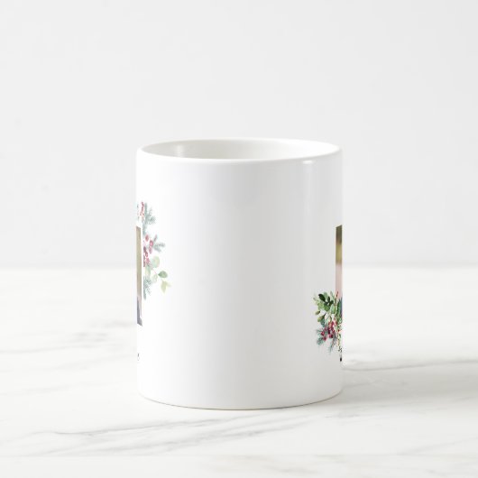 クリスマスフォトメリーと明るい休日 コーヒーマグカップ (中央)