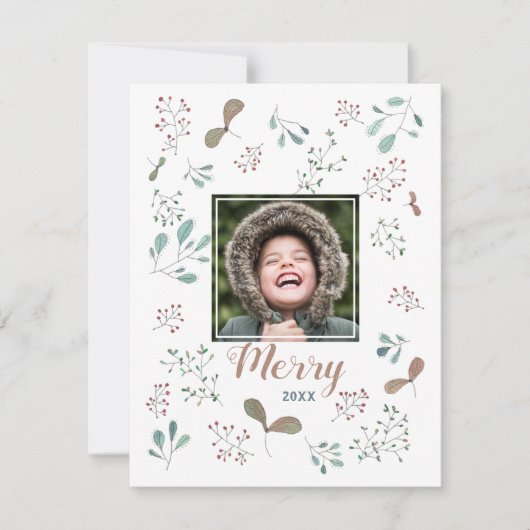 クリスマスフォトメリーウィンターウッドランド シーズンカード (正面)