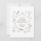 クリスマスフォトメリーウィンターウッドランド シーズンカード (裏面)