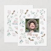 クリスマスフォトメリーウィンターウッドランド シーズンカード (正面/裏面)