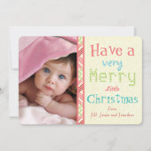 クリスマスフォトメリーカードが非常に小さい シーズンカード (正面)