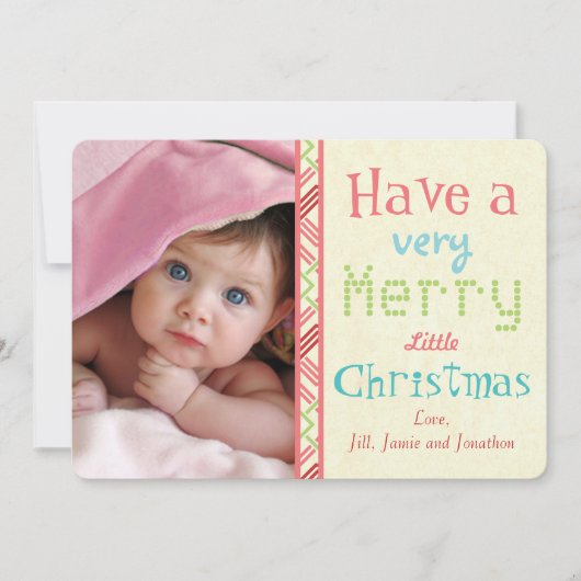 クリスマスフォトメリーカードが非常に小さい シーズンカード (正面)