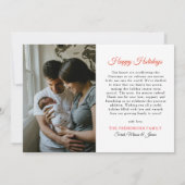 クリスマスフォトメリーベビーの誕生が多い 案内状 (裏面)