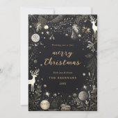 クリスマスフォトモダンエレガント シーズンカード (正面)