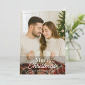 クリスマスフォトモダンホリエレガントデーカード 招待状 (スタンド正面)