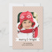 クリスマスフォトモダンホリデーカードの上のDotty シーズンカード (正面)