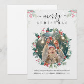 クリスマスフォトモダンミストレトーレッドベリー (正面/裏面)