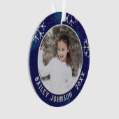 クリスマスフォトモノグラム星座パターン オーナメント (正面)