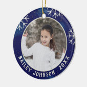 クリスマスフォトモノグラム星座パターン セラミックオーナメント (左)