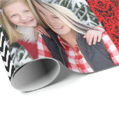 クリスマスフォトモンタージュの9家族ポートレート ラッピングペーパー (ロールコーナー)