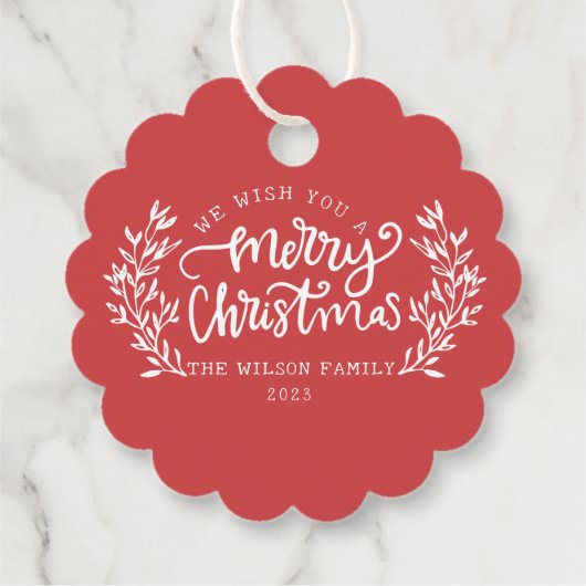 クリスマスフォトリースクリスマスウィッシュファミリー フェイバータグ (裏面)