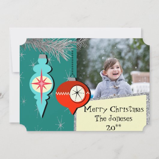 クリスマスフォトレトロカードの夢を見る シーズンカード (正面)