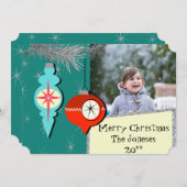 クリスマスフォトレトロカードの夢を見る シーズンカード (正面/裏面)