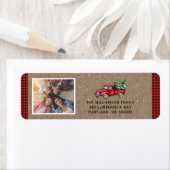 クリスマスフォトヴィンテージトラックツリー差出人住所 ラベル (インサイチュ)