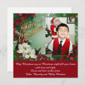 クリスマスフォト伝統的カード シーズンカード (正面/裏面)