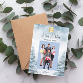 クリスマスフォト冬の風景ビジネスQR シーズンカード