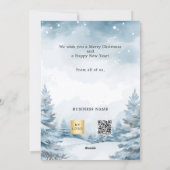 クリスマスフォト冬の風景ビジネスQR シーズンカード (裏面)