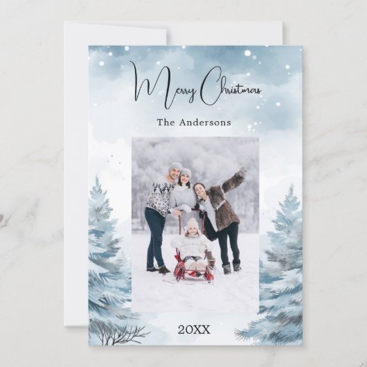 クリスマスフォト冬の風景 シーズンカード (正面)