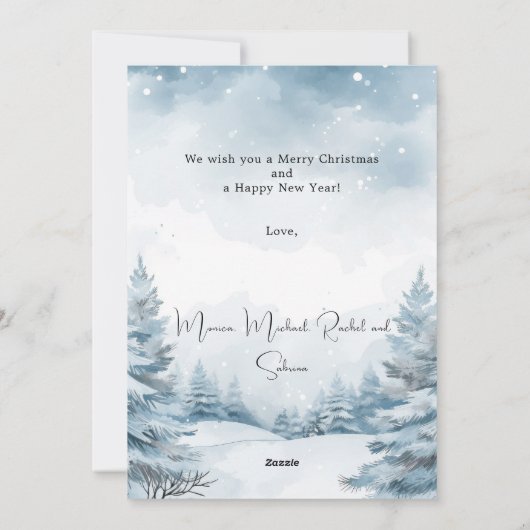 クリスマスフォト冬の風景 シーズンカード (裏面)