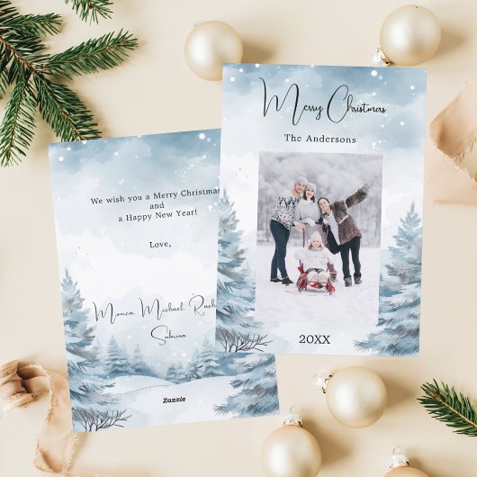 クリスマスフォト冬の風景 シーズンカード