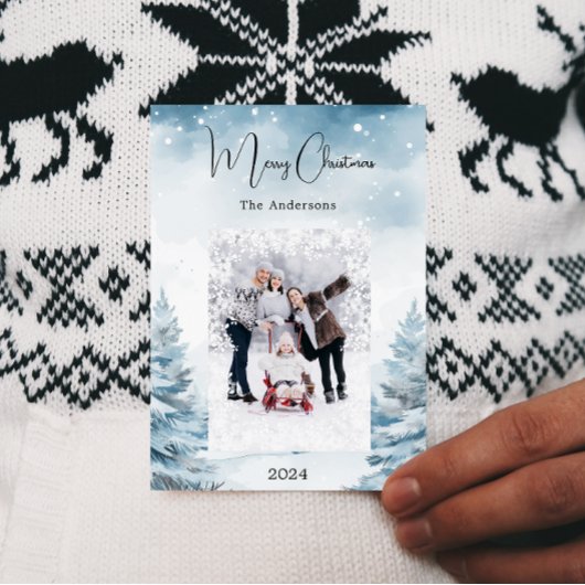 クリスマスフォト冬の風景 シーズンカード