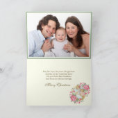 クリスマスフォト出生イエスヴィンテージ天使ホリ シーズンカード (内部)