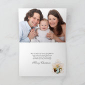 クリスマスフォト出生イエスヴィンテージ天使ホリ シーズンカード (内部)