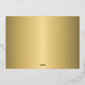 クリスマスフォト名エレガント地形金ゴールド 箔シーズンカード (裏面)