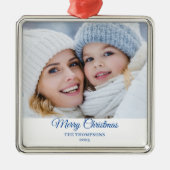 クリスマスフォト名オーナメント メタルオーナメント (正面)